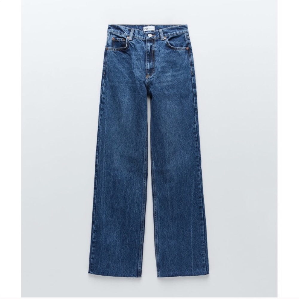 Zara High Rise Full Length Jeans